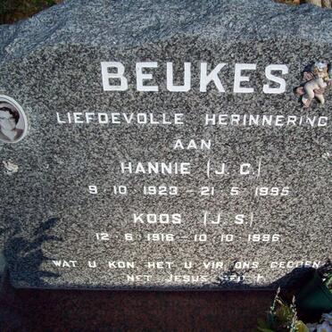 BEUKES J.S. 1916-1996 &amp; J.C. 1923-1995