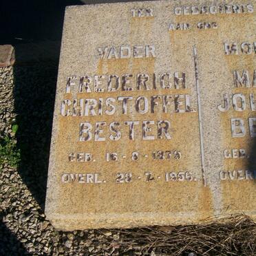 BESTER Frederich Christoffel 1879-1956 &amp; Maria Johanna ??-??