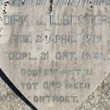 BESTER Dirk J.L. 1919-1941