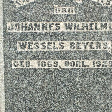 BEYERS Johannes Wilhelmus Wessel 1869-1939