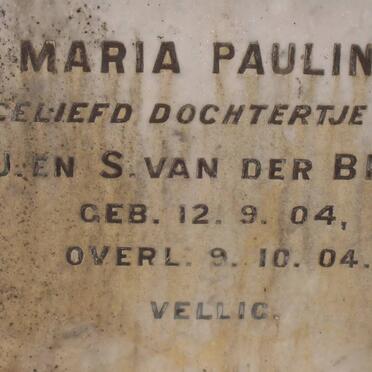 BIJL Maria Paulina, van der 1904-1904