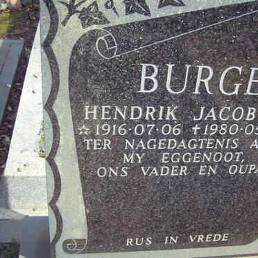 BURGER Hendrik Jacobus 1916-1980
