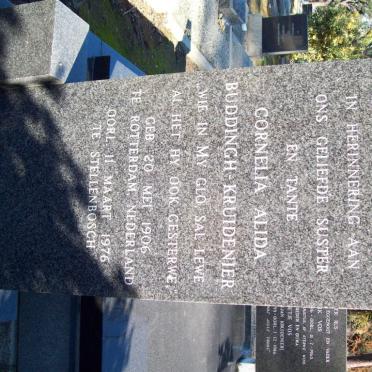 BUDDINGH-KRUIDENIER Cornelia Alida 1906-1976