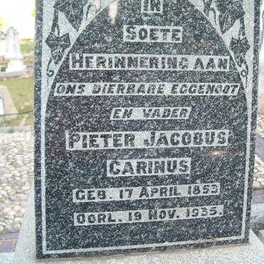 CARINUS Pieter Jacobus 1853-1935
