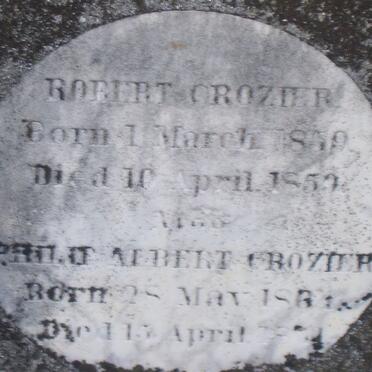 CROZIER Robert 1859-1859 :: CROZIER Philip Albert 1864-1871