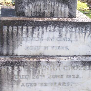 CROZIER Robert James -1913 &amp; Hester Anna -1925