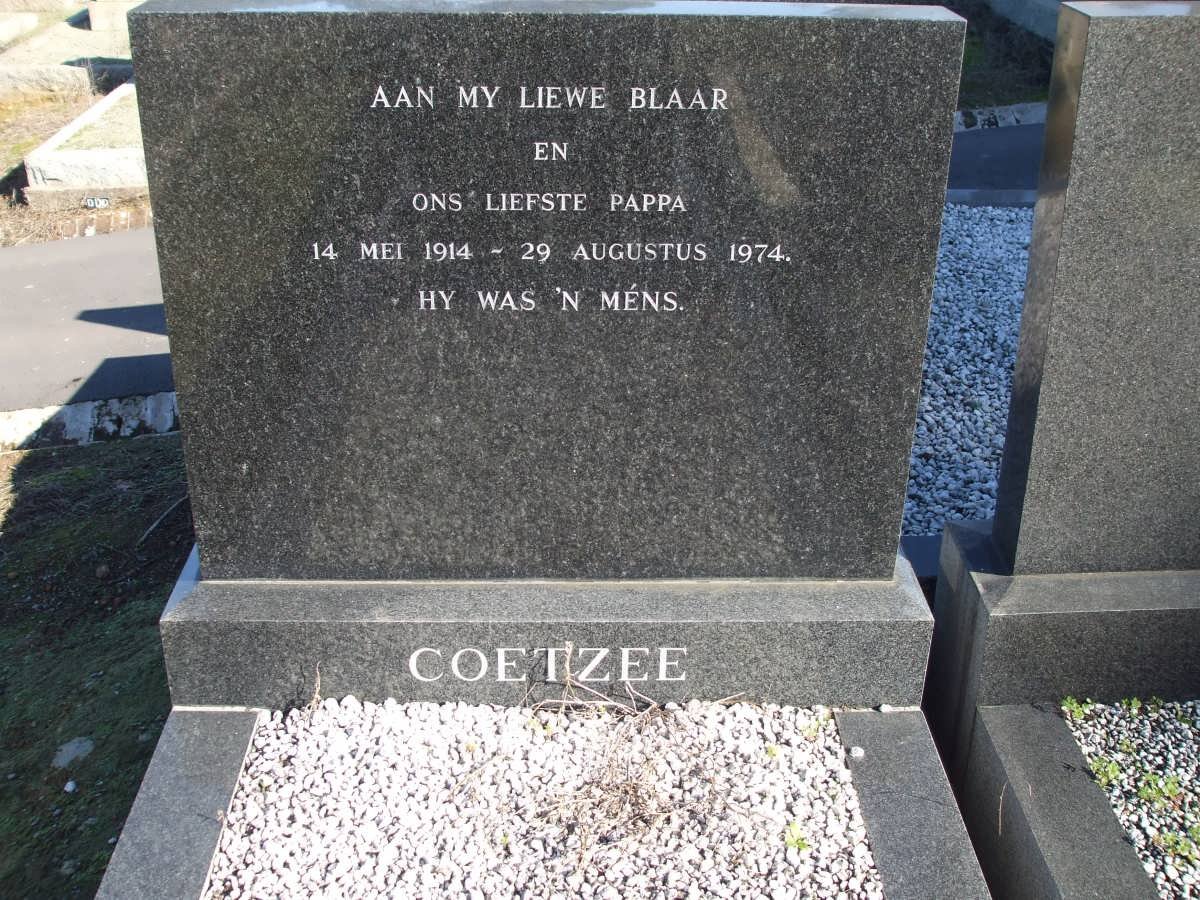 COETZEE Blaar 1914-1974