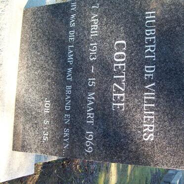 COETZEE Hubert de Villiers 1913-1969