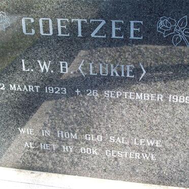 COETZEE L.W. B. 1923-1989
