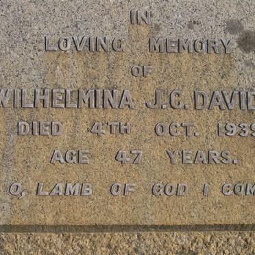 DAVIDSE Wilhelmina J.C. -1939