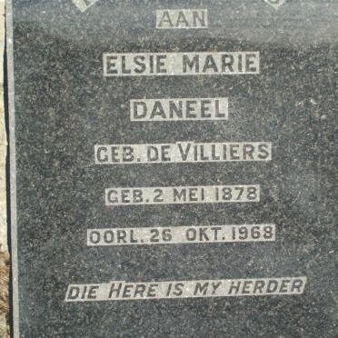 DANEEL Elsie Marie nee DE VILLIERS 1878-1968