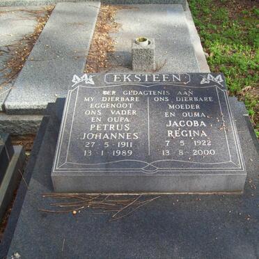 EKSTEEN Petrus Johannes 1911-1989 &amp; Jacoba Regina 1922-2000