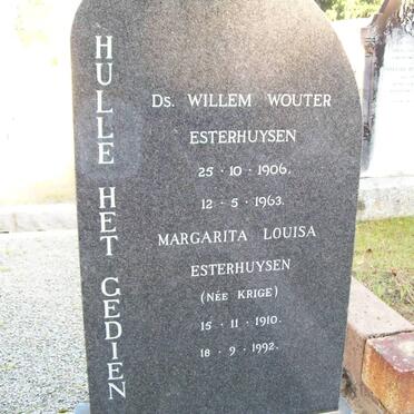 ESTERHUYSEN Willem Wouter 1906-1963 &amp; Margarita Louisa KRIGE 1910-1992