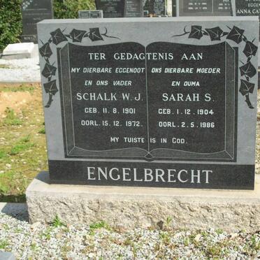 ENGELBRECHT Schalk W.J. 1901-1972 &amp; Sarah S. 1904-1985