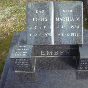 EMBER Louis 1913-1979 &amp; Martha M. 1924-1992