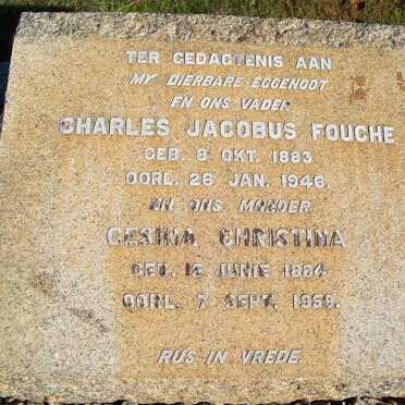 FOUCHE Charles Jacobus 1883-1946 &amp; Gesina Christina 1884-1959