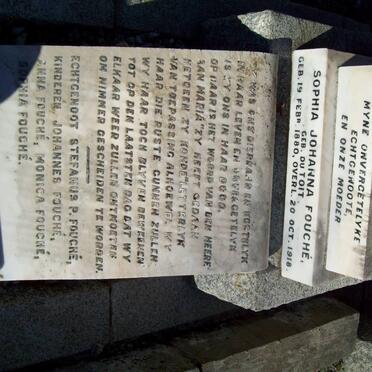 FOUCHE Sophia Johanna nee DU TOIT 1880-1918