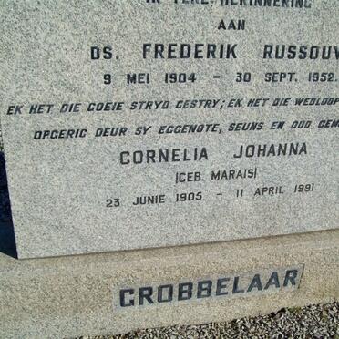 GROBBELAAR Frederik Russouw 1904-1952 &amp; Cornelia Johanna MARAIS 1905-1991