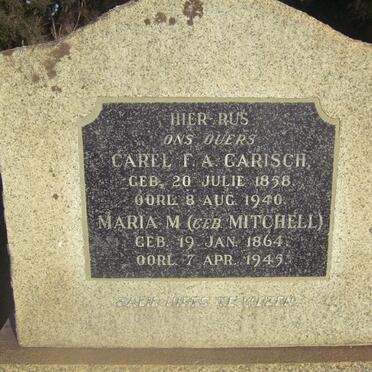 GARISCH Carel F.A. 1858-1940 &amp; Maria M. MITCHELL 1864-1945