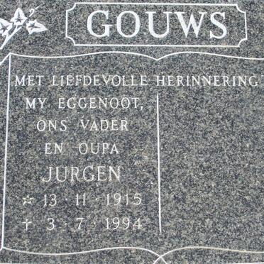 GOUWS Jurgen 1915-1994