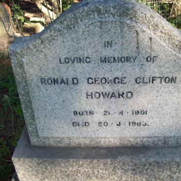 HOWARD Ronald George Clifton 1901-1965