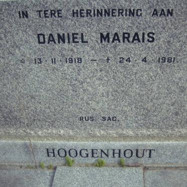 HOOGENHOUT Daniel Marais 1918-1981