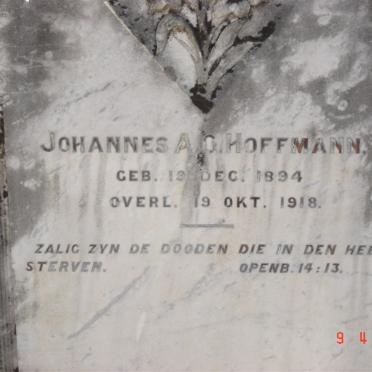 HOFFMANN Johannes A.G. 1894-1918