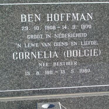 HOFFMAN Ben 1908-1970 &amp; Cornelia BESTBIER 1911-1980