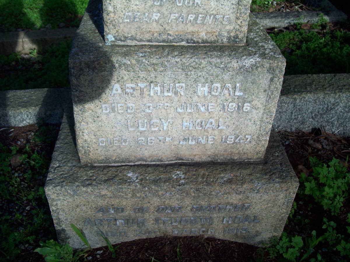 HOAL Arthur -1916 &amp; Lucy -1947 :: HOAL Arthur -1915