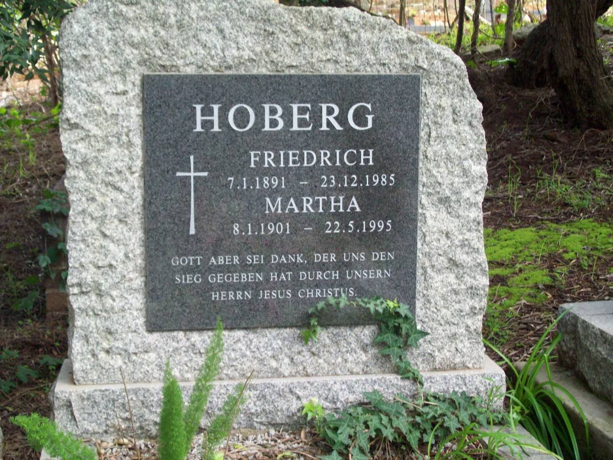 HOBERG Friedrich 1891-1985 &amp; Martha 1901-1995