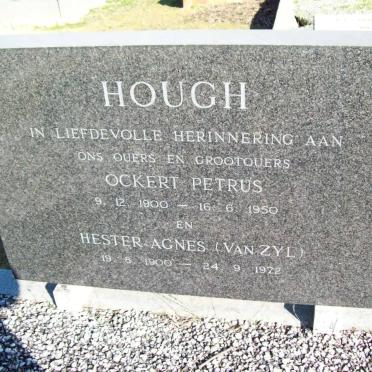 HOUGH Ockert Petrus 1900-1950 &amp; Hester Agnes VAN ZYL 1900-1972