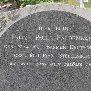 HALDENWANG Fritz Paul 1891-1962