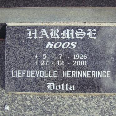 HARMSE Koos 1926-2001