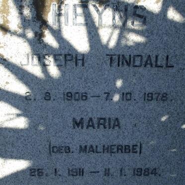 HEYNS Joseph Tindal 1906-1978 &amp; Maria MALHERBE 1911-1984