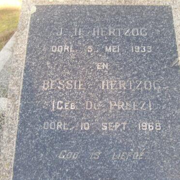 HERTZOG J.H. -1933 &amp; Bessie DU PREEZ -1968