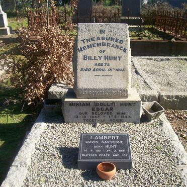 HUNT Billy -1933 :: LAMBERT Maris Garstone nee HUNT 1911-1991_1
