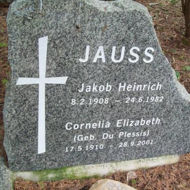 JAUSS Jakob Heinrich 1908-1982 &amp; Cornelia Elizabeth DU PLESSIS 1910-2001