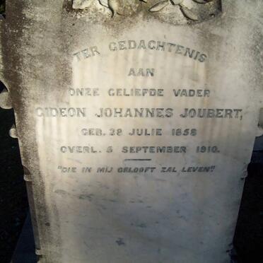 JOUBERT Gideon Johannes 1858-1910