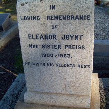 JOYNT Eleanor nee PREISS 1900-1963