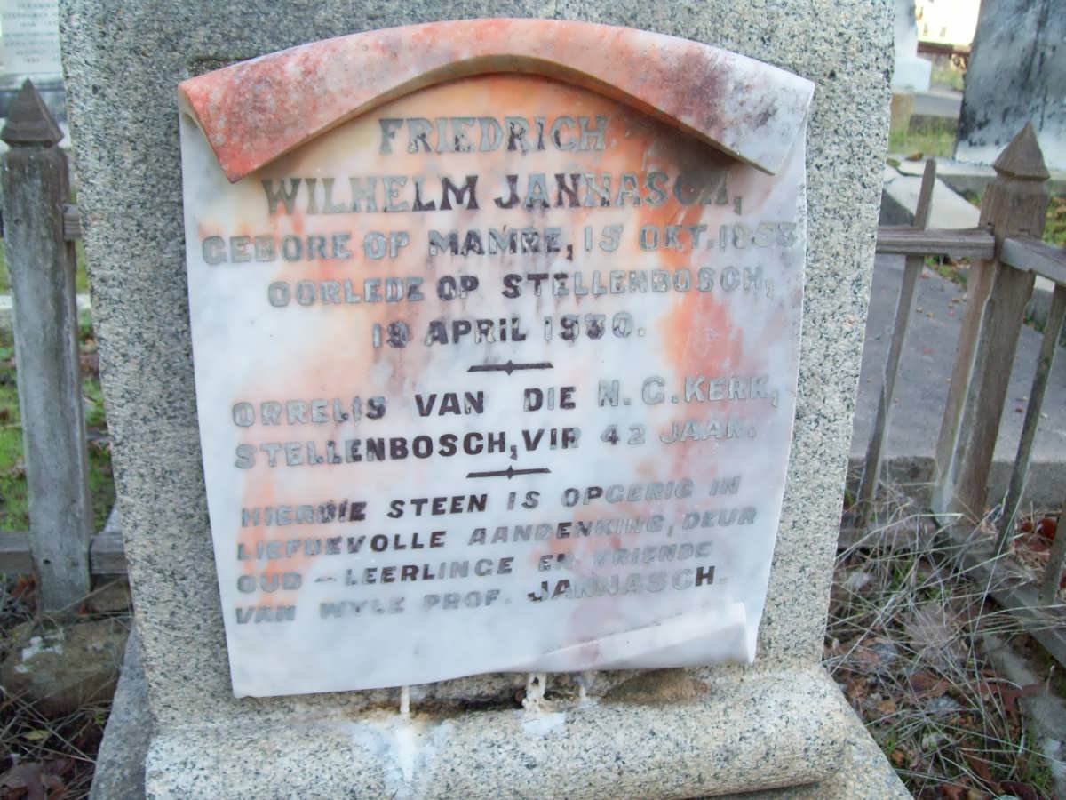 JANNASCH Friedrich Wilhelm 1853-1930