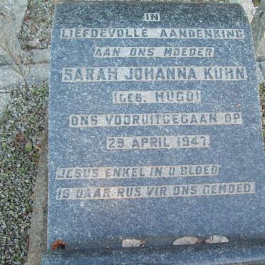 KUHN Sarah Johanna nee HUGO -1947