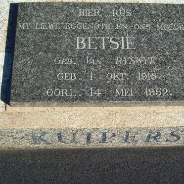 KUIPERS Edo Hendrik 1908-1993 &amp; Betsie VAN RYSWYK 1915-1952