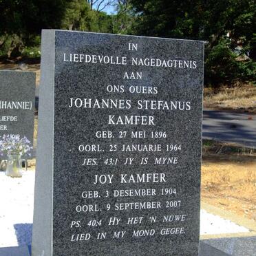 KAMFER Johannes Stefanus 1896-1964 &amp; Joy 1904-2007