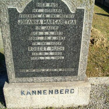 KANNENBERG Robert Hugh 1880-1966 &amp; Anna Margaretha DE JAGER 1883-1947