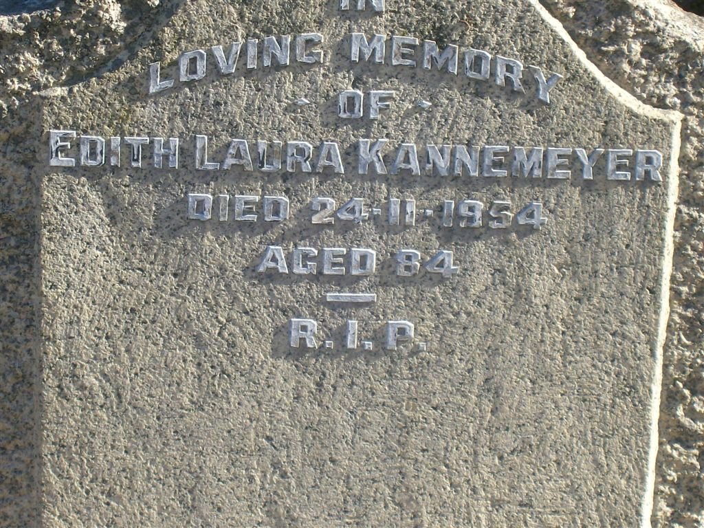 KANNEMEYER Edith Laura -1954
