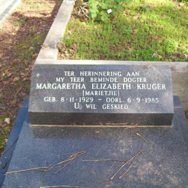 KRUGER Margaretha Elizabeth 1929-1985