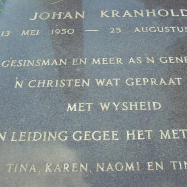 KRANHOLD Johan 1950-1991