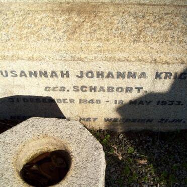 KRIGE Jacob Daniel 1845-1919 &amp; Susanna Johanna SCHABORT 1848-1933 :: KRIGE Rollo 1888-1912