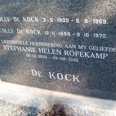 KOCK Dolly, de 1900-1969 :: DE KOCK Colly 1898-1970 :: ROFEKAMP Stephanie Helen 1930-2001