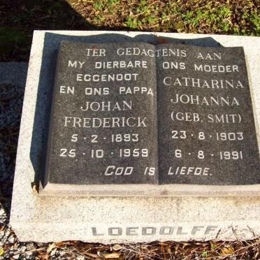 LOEDOLFF Johan Frederick 1893-1959 &amp; Catharina Johanna SMIT 1903-1991